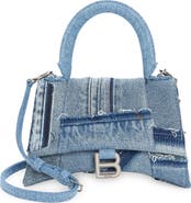 Balenciaga Small Hourglass Leather Top Handle Bag