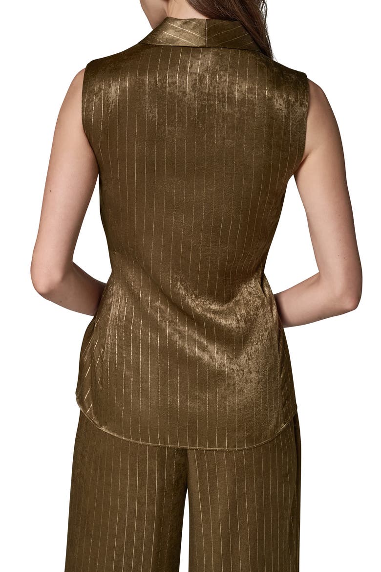Tie Waist Sleeveless Top, Alternate, color, OLIVE BRANCH