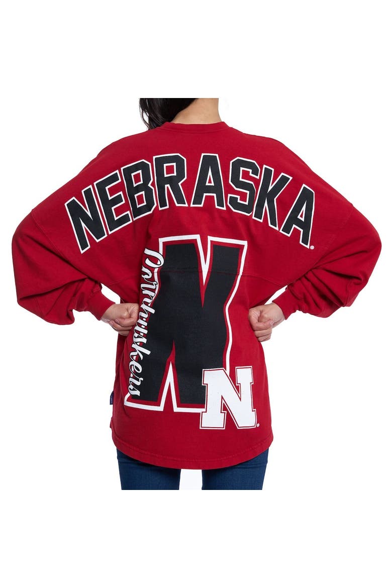 Women's Scarlet Nebraska Huskers Loud n Proud Spirit Jersey T-Shirt, Alternate, color, Scarlet