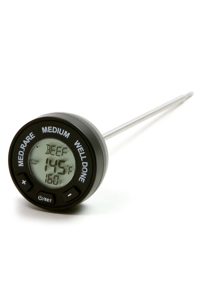 BBQ Meat Thermometer with Digital Display, Main, color, Silver