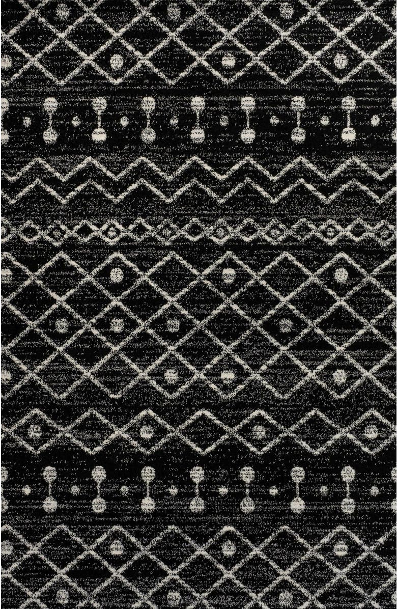 JONATHAN Y Aksil Moroccan Beni Souk Area Rug, Main, color, Black/Cream