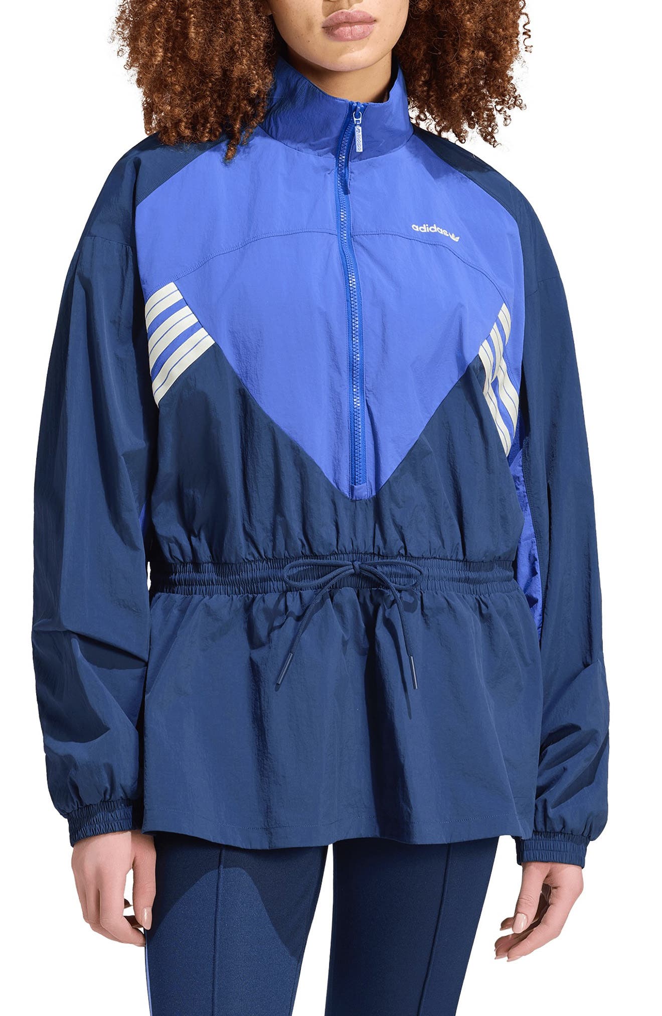 adidas Originals Munich 93 Oversize Colorblock Half Zip Jacket (Women ...