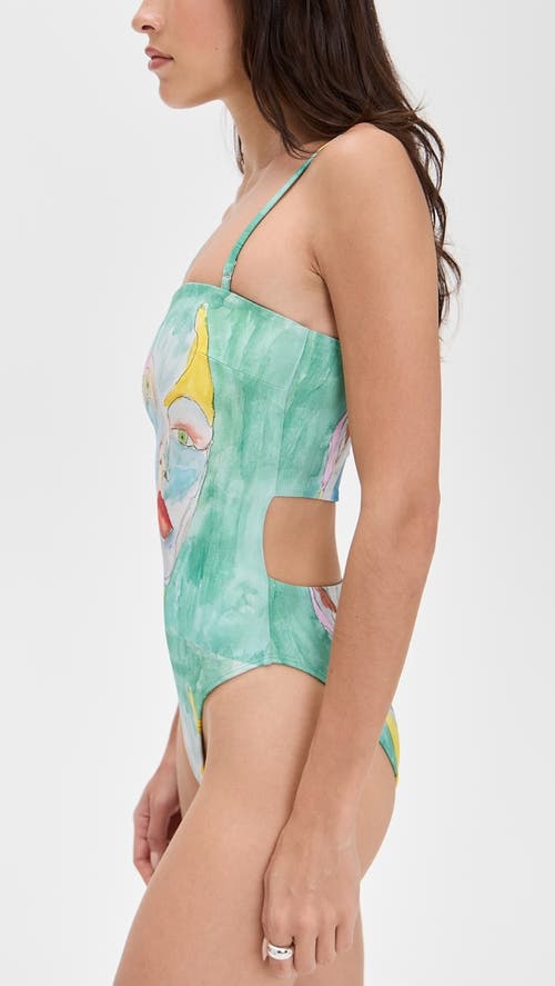 Dur Doux Nara One Piece Swimsuit In Green