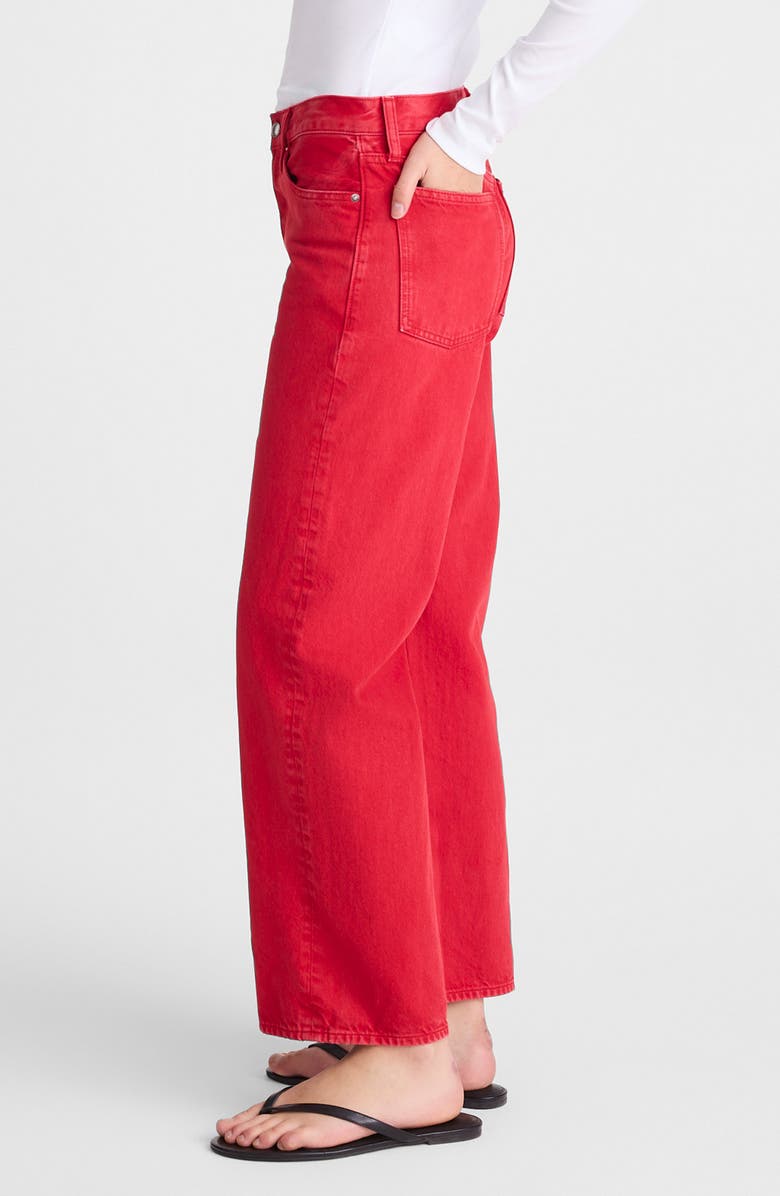 Madewell Low Slung Baggy Crop Jeans, Alternate, color, Varsity Red