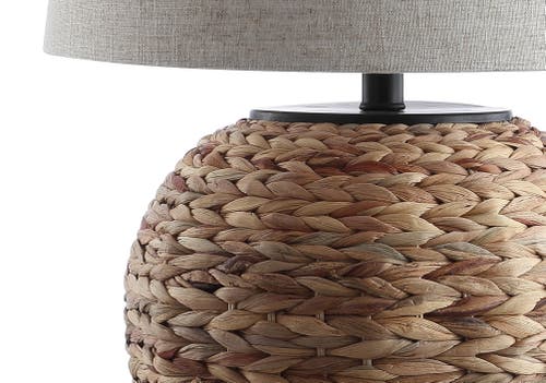 JONATHAN Y JONATHAN Y ALARO FARMHOUSE COASTAL WATER HYACINTH BASKET LED TABLE LAMP 