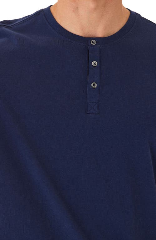 Threads 4 Thought Chester Classic Short Sleeve Henley In Raw Denim