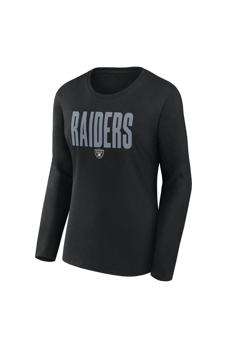 Logo Athletic Women's Logo Athletic Black Las Vegas Raiders Grip Long Sleeve T-Shirt, Alternate, color, Black