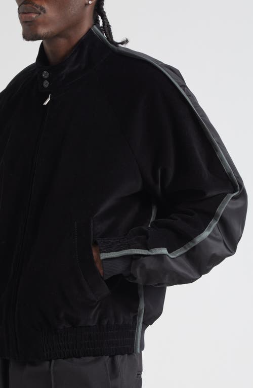 Marni Trunkaroo Mixed Media Bomber Jacket In Black
