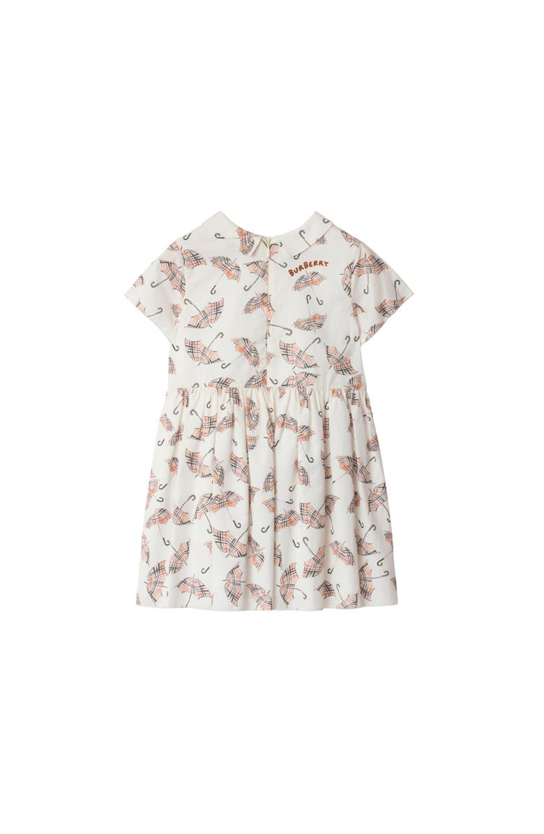 Burberry Umbrella Cotton Dress, Alternate, color, Calico White