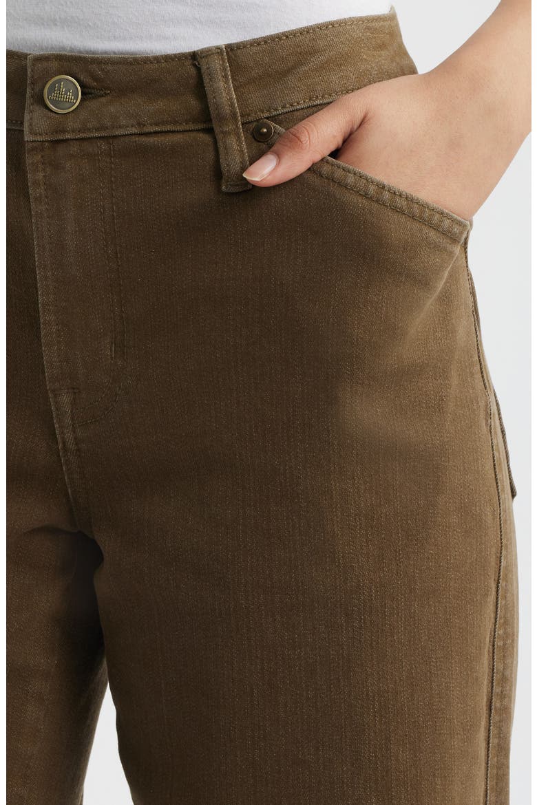 High Waist Relaxed Straight Leg Jeans, Alternate, color, OLIVE