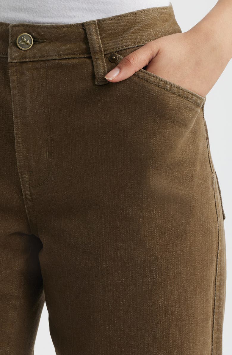 CITY BLUES High Waist Relaxed Straight Leg Jeans, Alternate, color, Olive