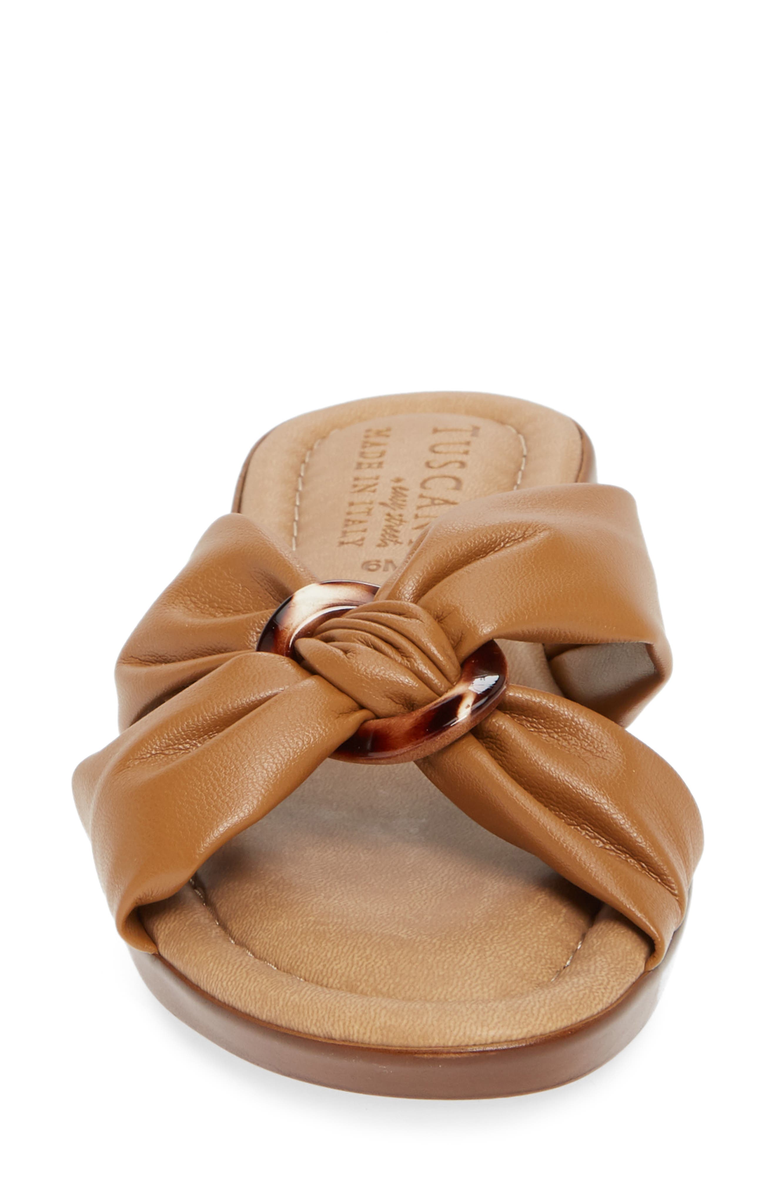 Cella Wedge Slide Sandal, Alternate, color, TAN FAUX LEATHER
