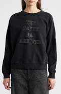 BOSS Orange Eland Party Time Embellished Cotton Graphic Sweatshirt