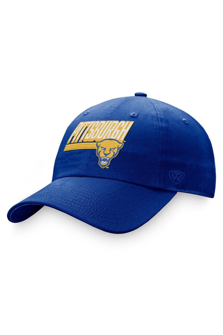 Men's Top of the World Royal Pitt Panthers Slice Adjustable Hat, Alternate, color, Royal