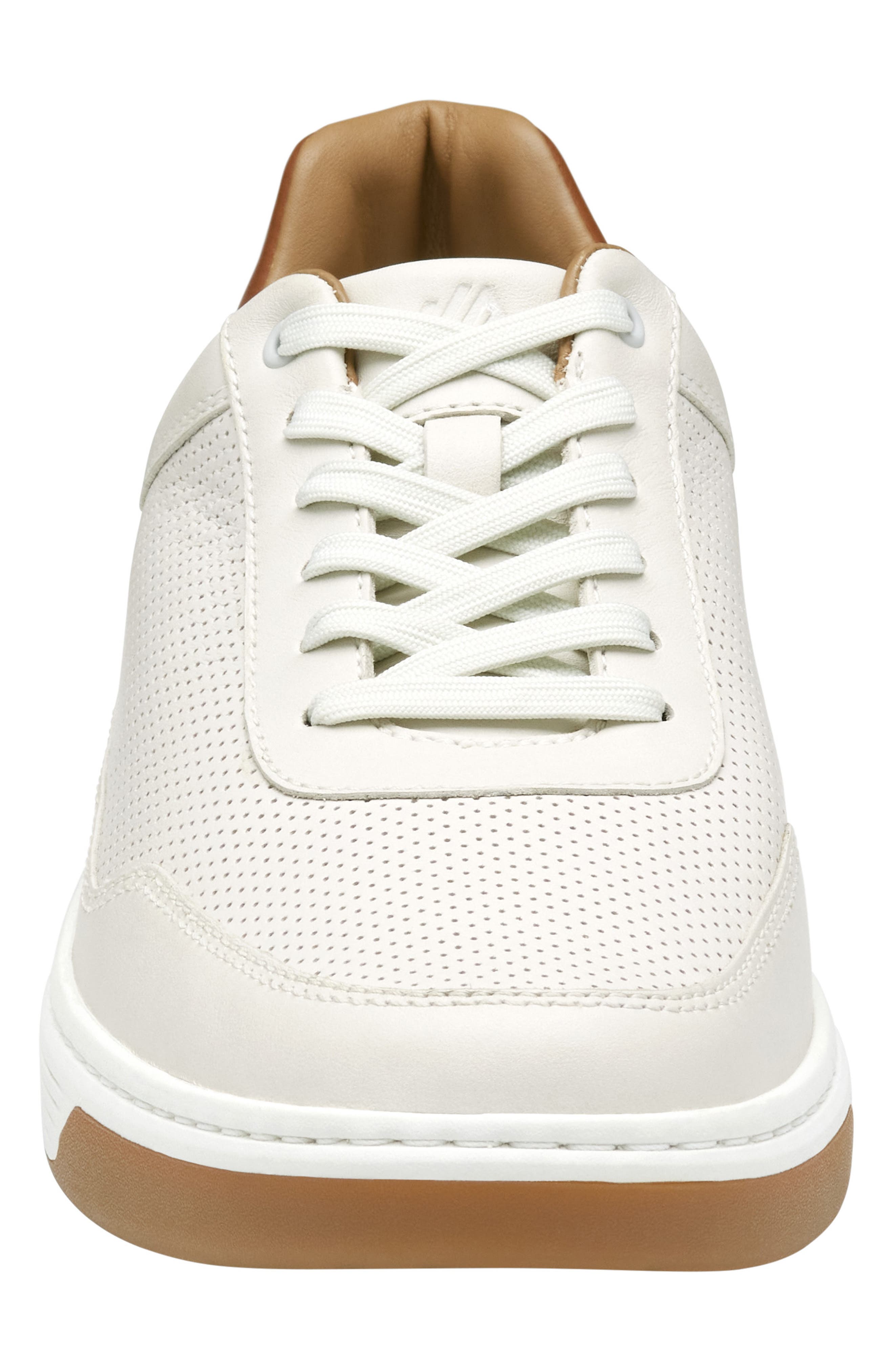 Dawson Perforated Leather Sneaker, Alternate, color, WHITE FULL GRAIN