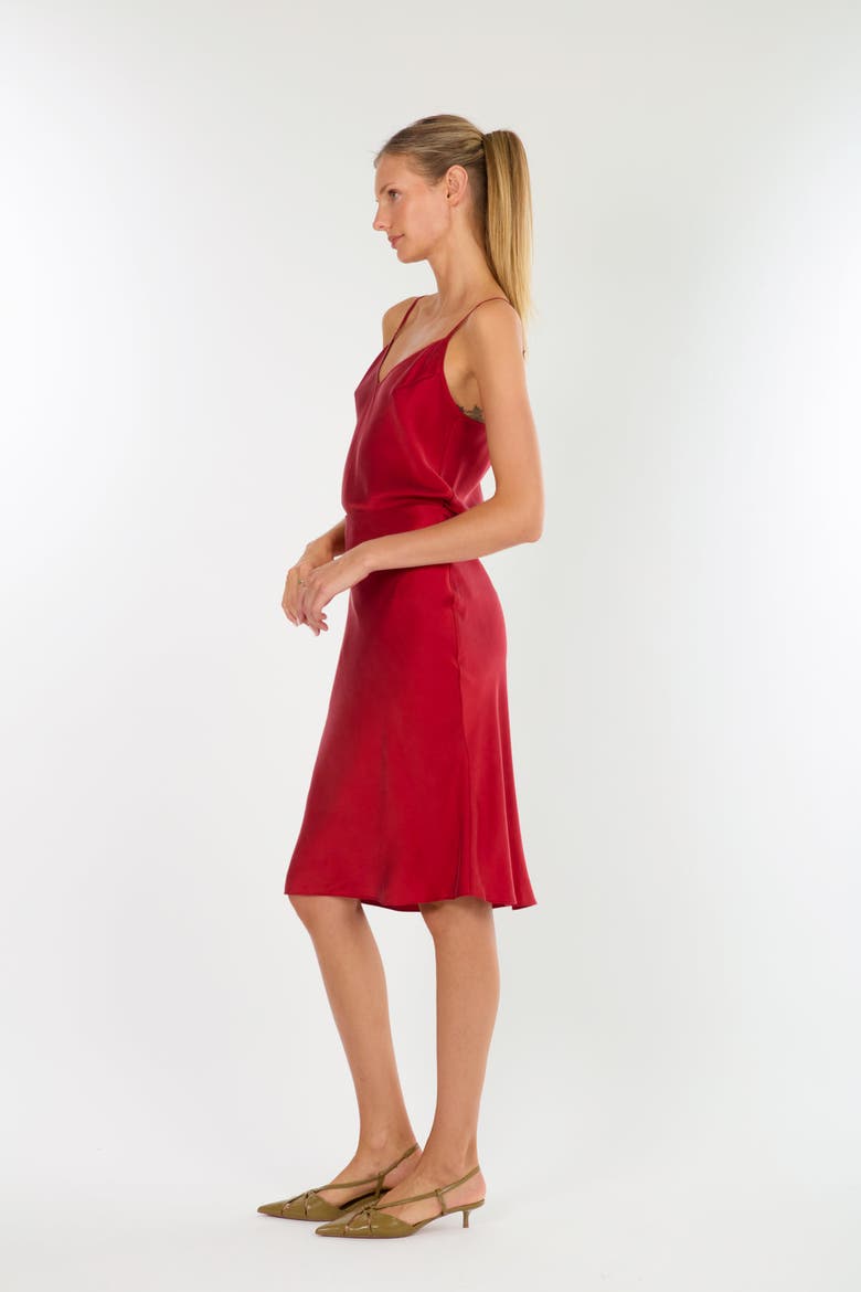 Lainey Midi Skirt, Alternate, color, Orange Red