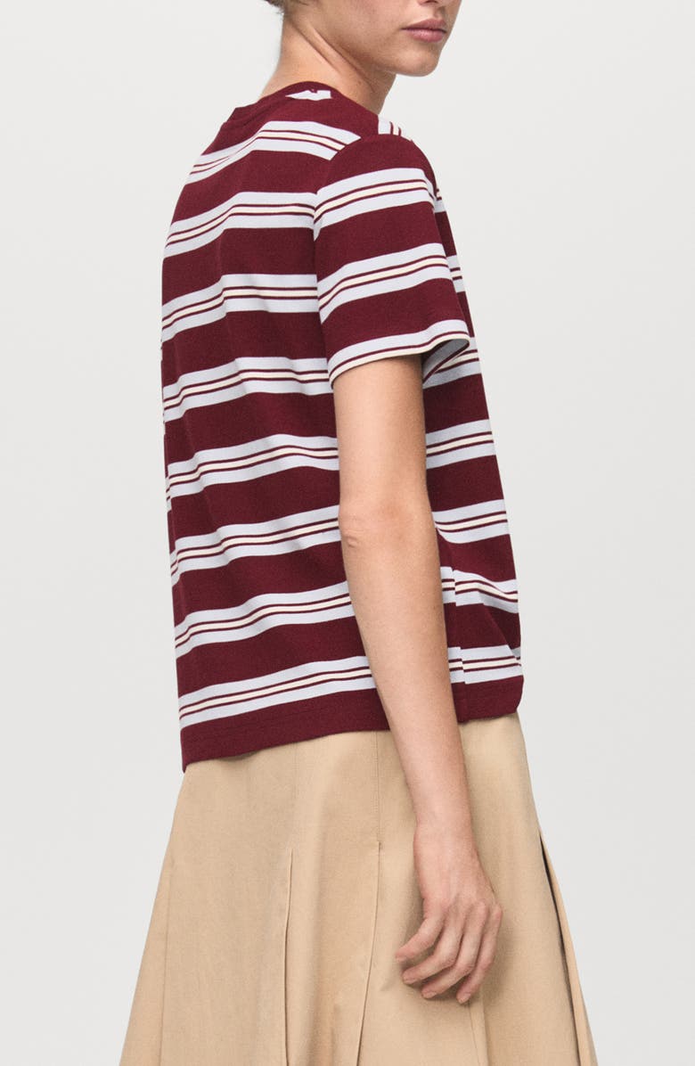 MANGO Stripe T-Shirt, Alternate, color, Maroon