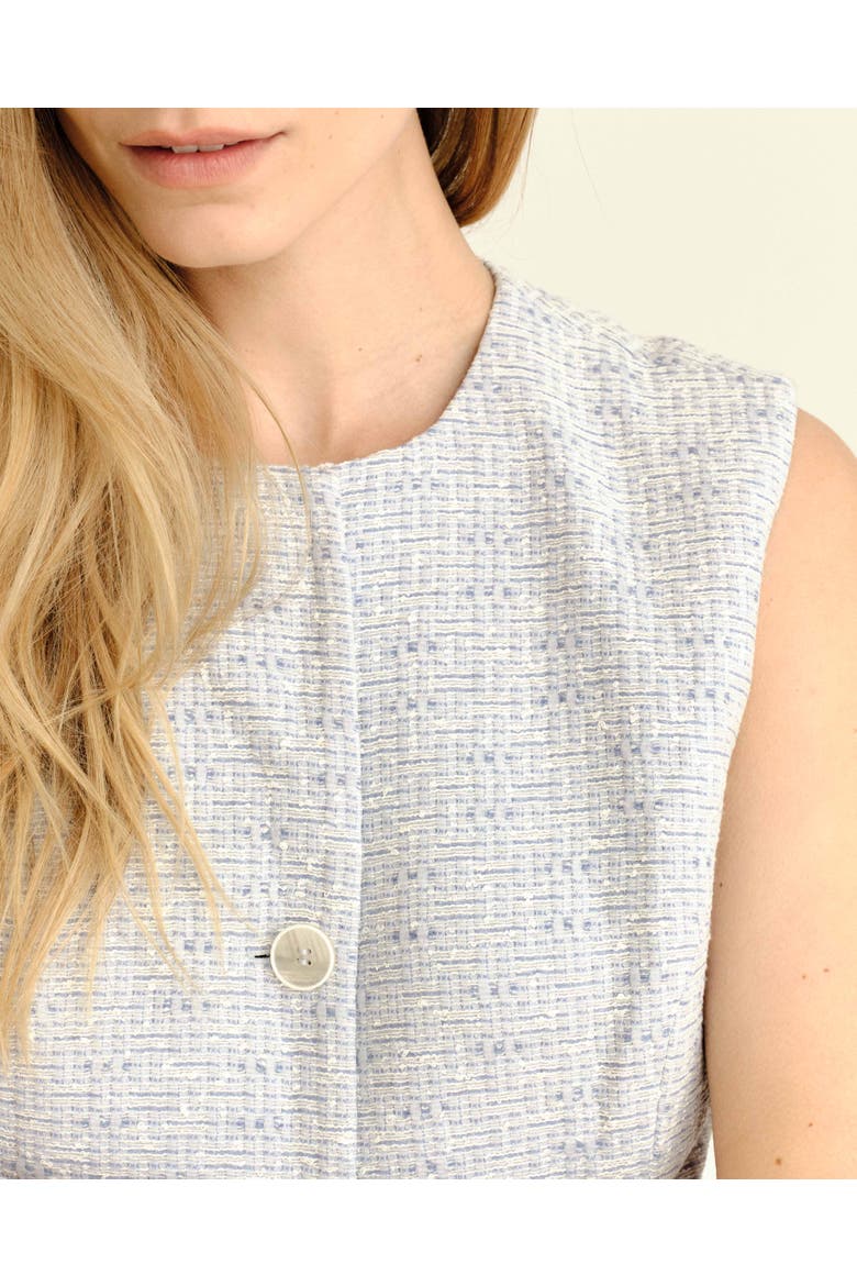 Freja Tweed Vest, Alternate, color, Blue Mist