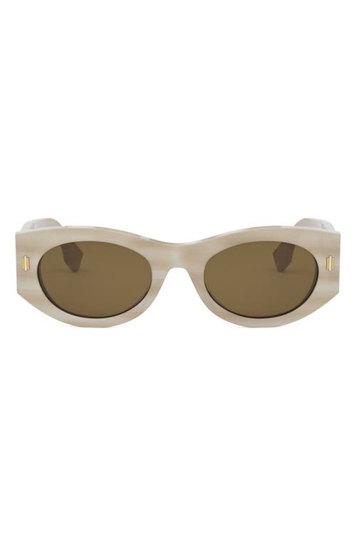 Fendi ' Roma 52mm Oval Sunglasses