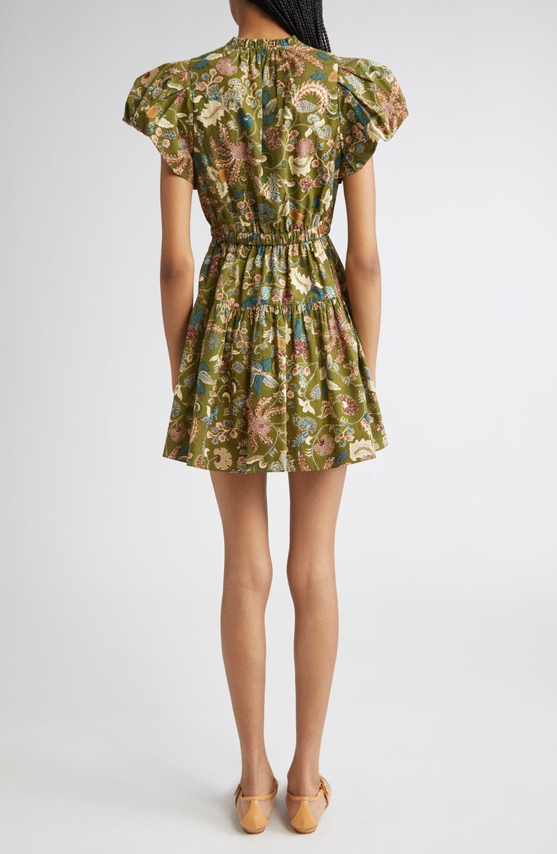 Ulla Johnson Izel Floral Print Minidress, Alternate, color, Lichen