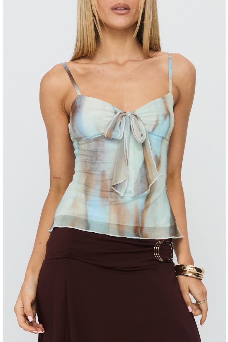 Bloomsbury Mesh Camisole, Main, color, BLUE / BROWN