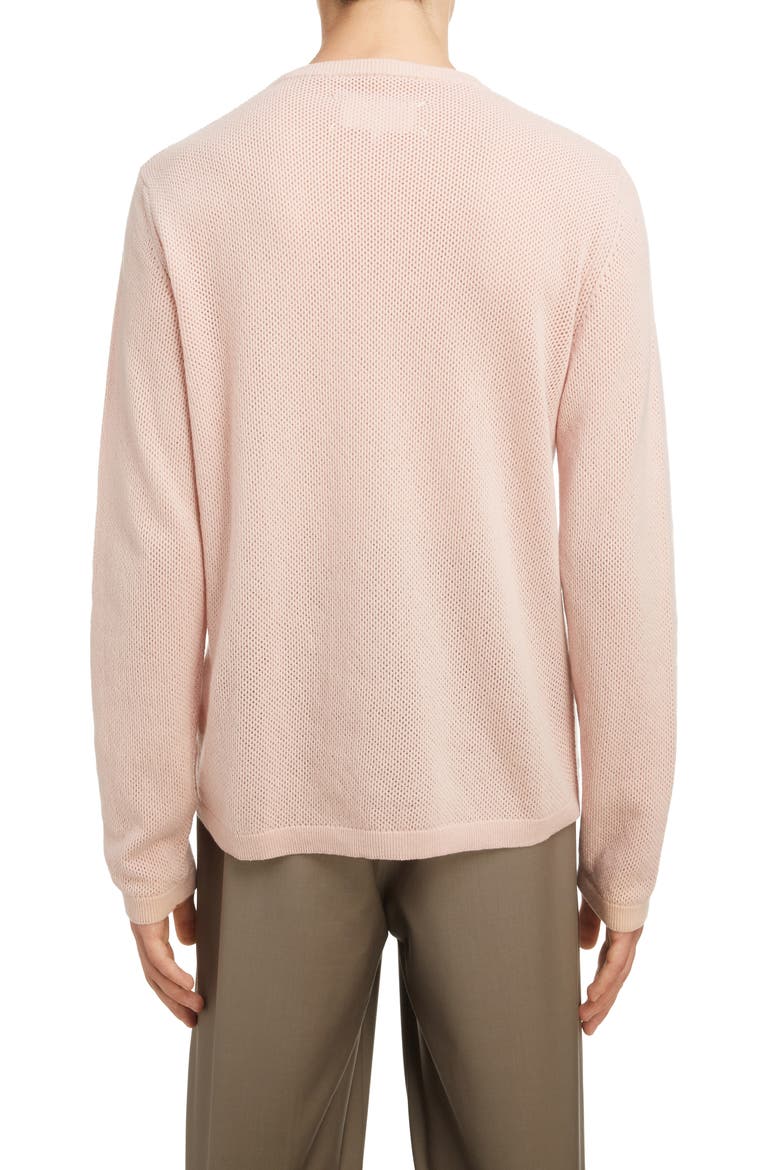 Crewneck Cashmere & Wool Sweater, Alternate, color, PINK