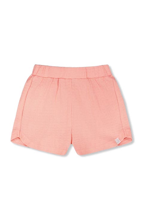 Crinkle Jersey Elastic Waist Shorts