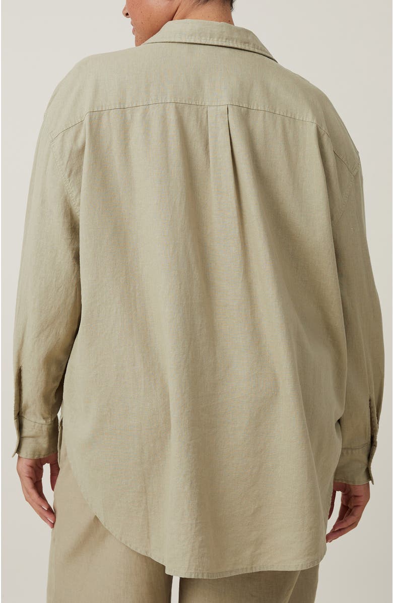 Cotton On Women's Haven Long Sleeve Shirt, Alternate, color, Desert Sage