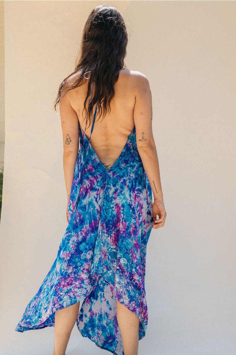 Classic Silk Dress Lavender, Alternate, color, Blue & Purple
