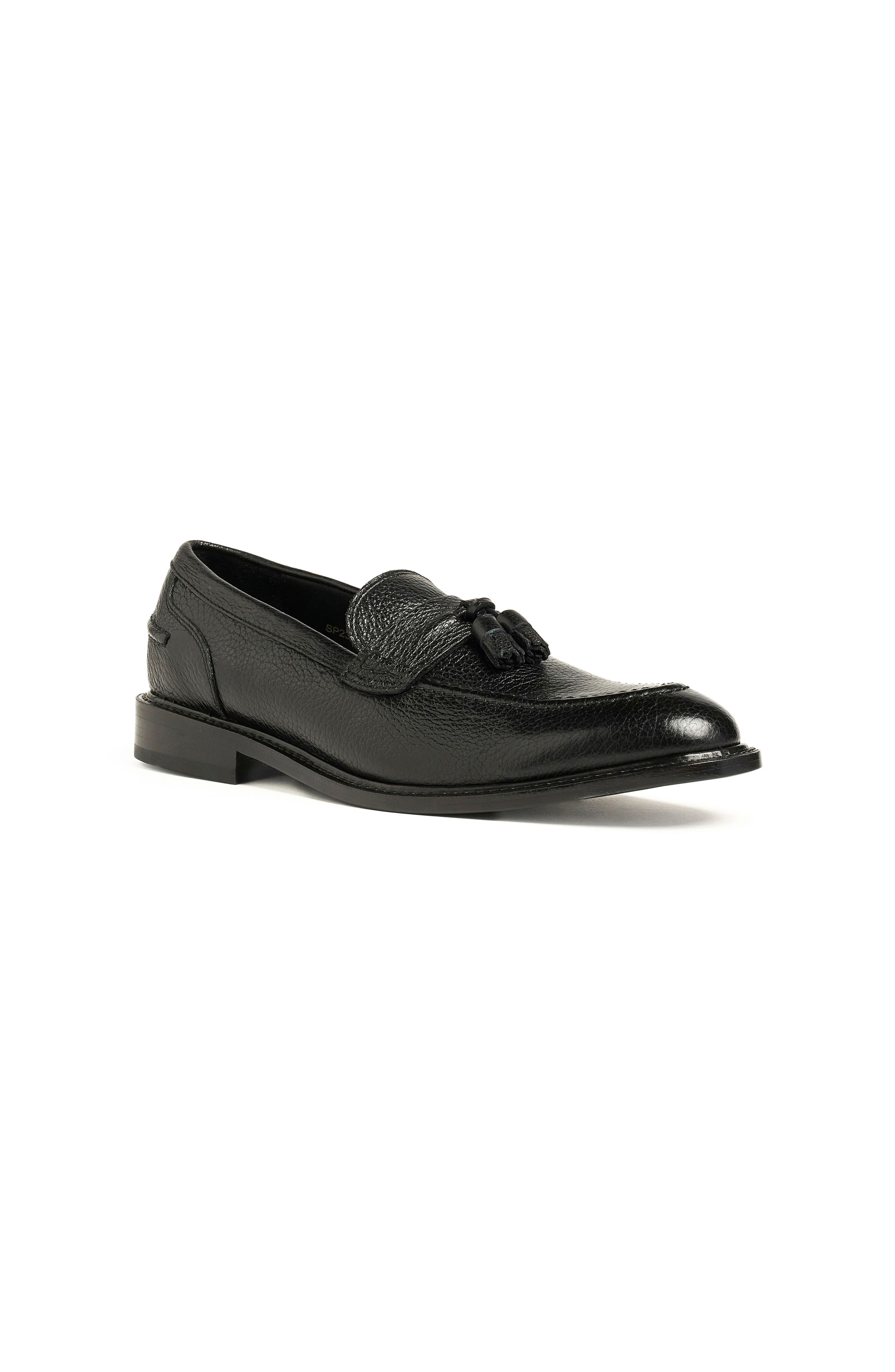 Riverton Tassel Loafer, Main, color, Obsidian Milled Black Leather