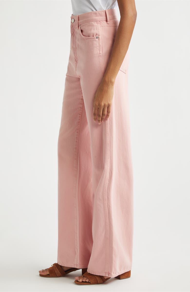 Veronica Beard Taylor High Waist Wide Leg Jeans, Alternate, color, Petal