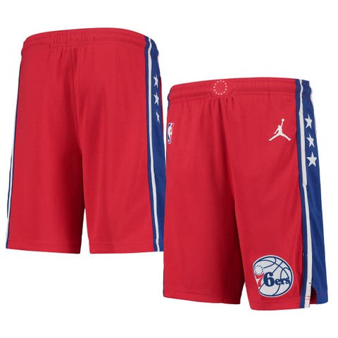 Youth Jordan Brand Red Philadelphia 76ers 2019/20 Swingman Performance Shorts - Statement Edition