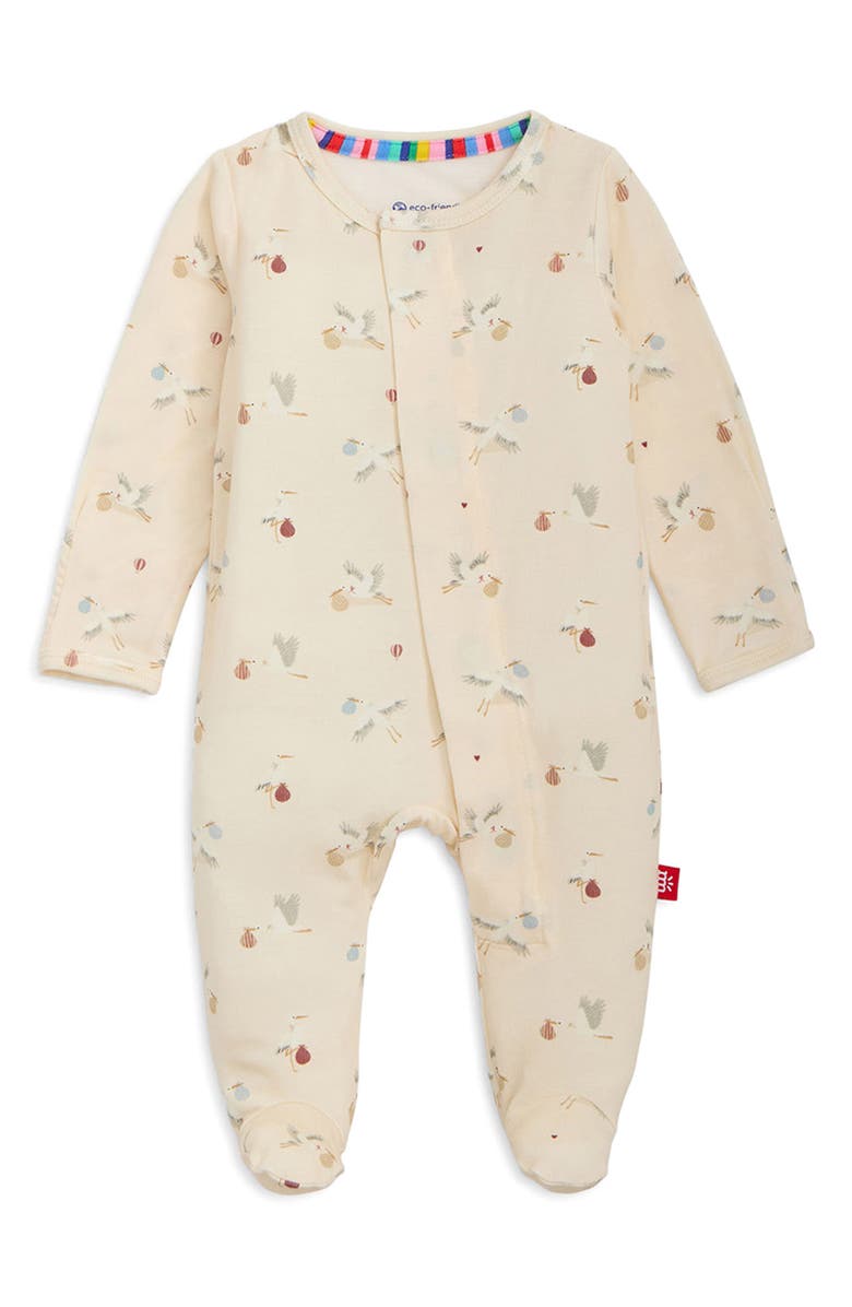 Magnetic Me Special Delivery Magnetic Footie, Alternate, color, Beige