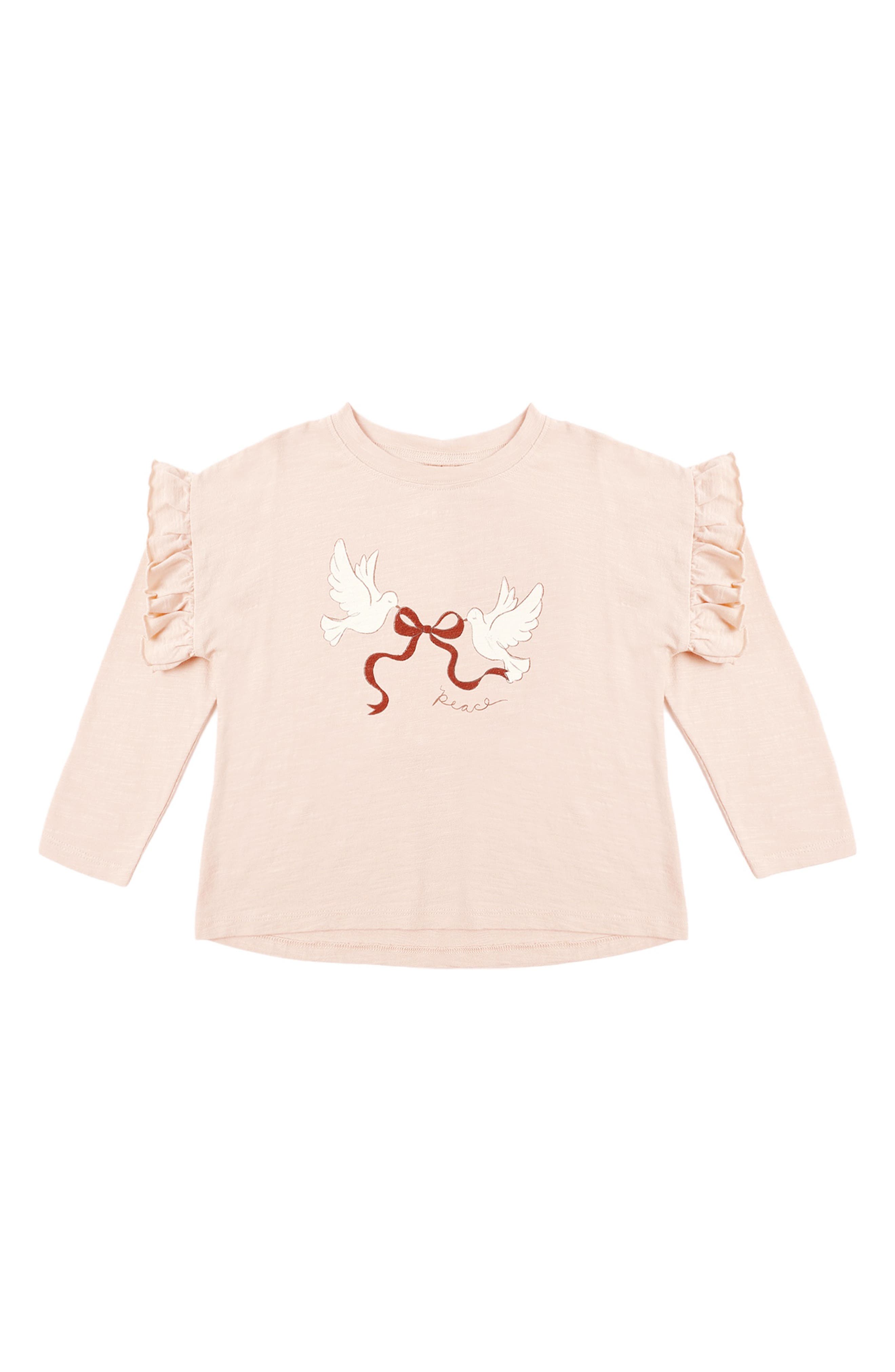 Kids' Ruffle Long Sleeve Graphic Tee