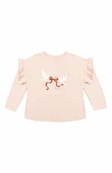 Kids' Ruffle Long Sleeve Graphic Tee