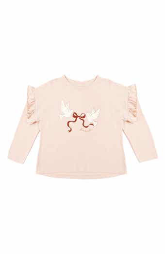 Kids' Ruffle Long Sleeve Graphic Tee