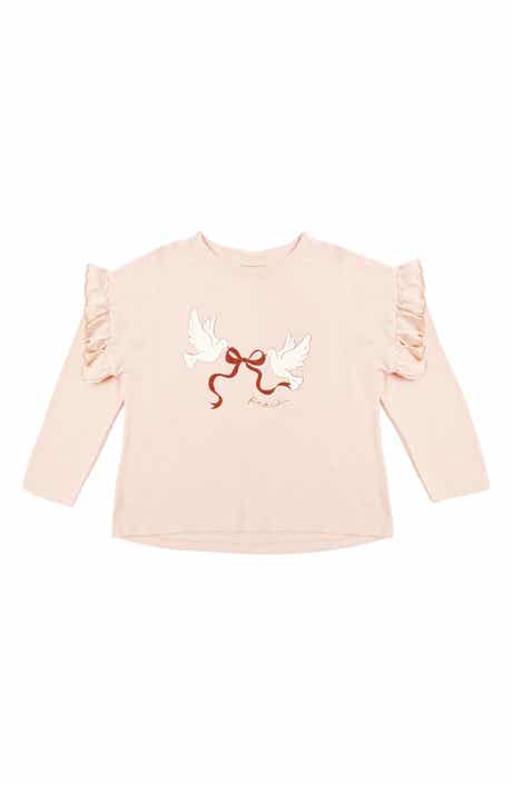 Kids' Ruffle Long Sleeve Graphic Tee