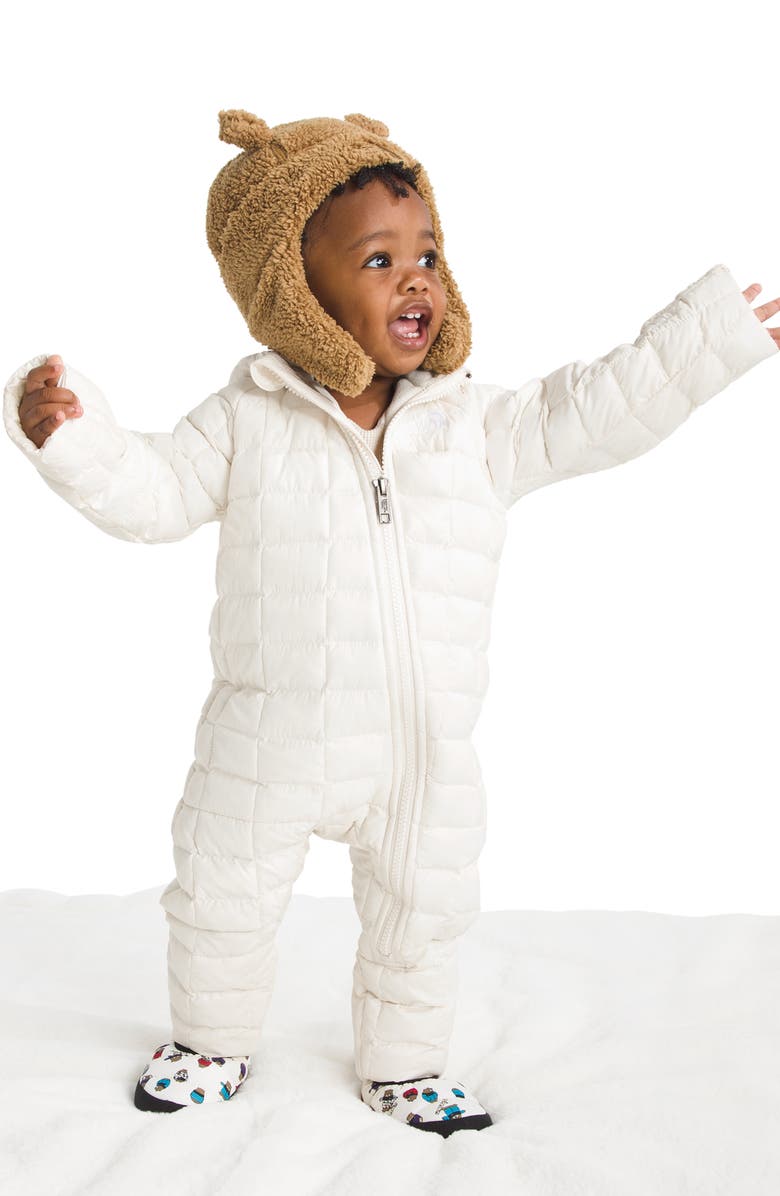 The North Face ThermoBall<sup>™</sup> Water Repellent One-Piece Snowsuit, Alternate, color, White Dune