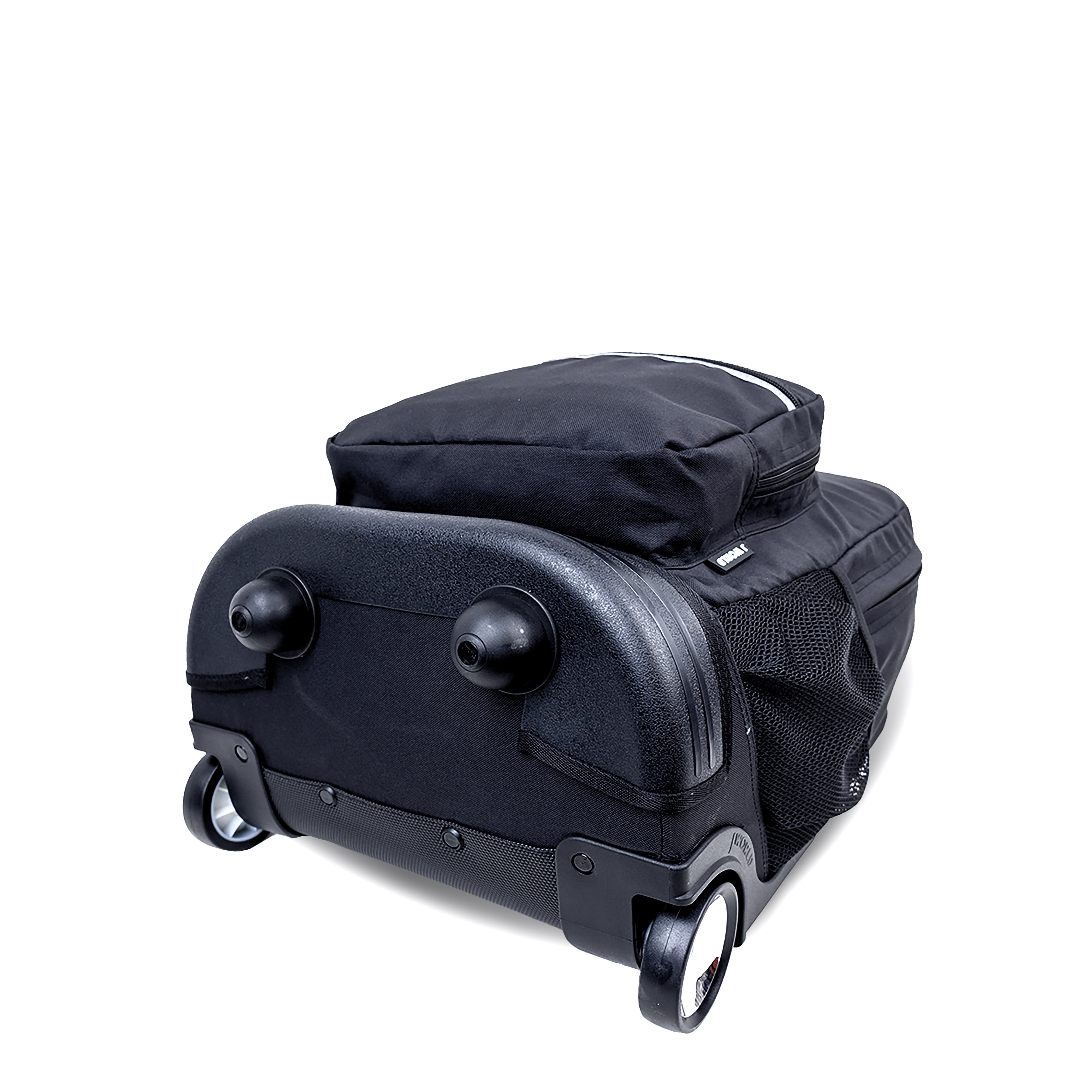 J World Sunrise 18" Kids Rolling Backpack, Alternate, color, Black