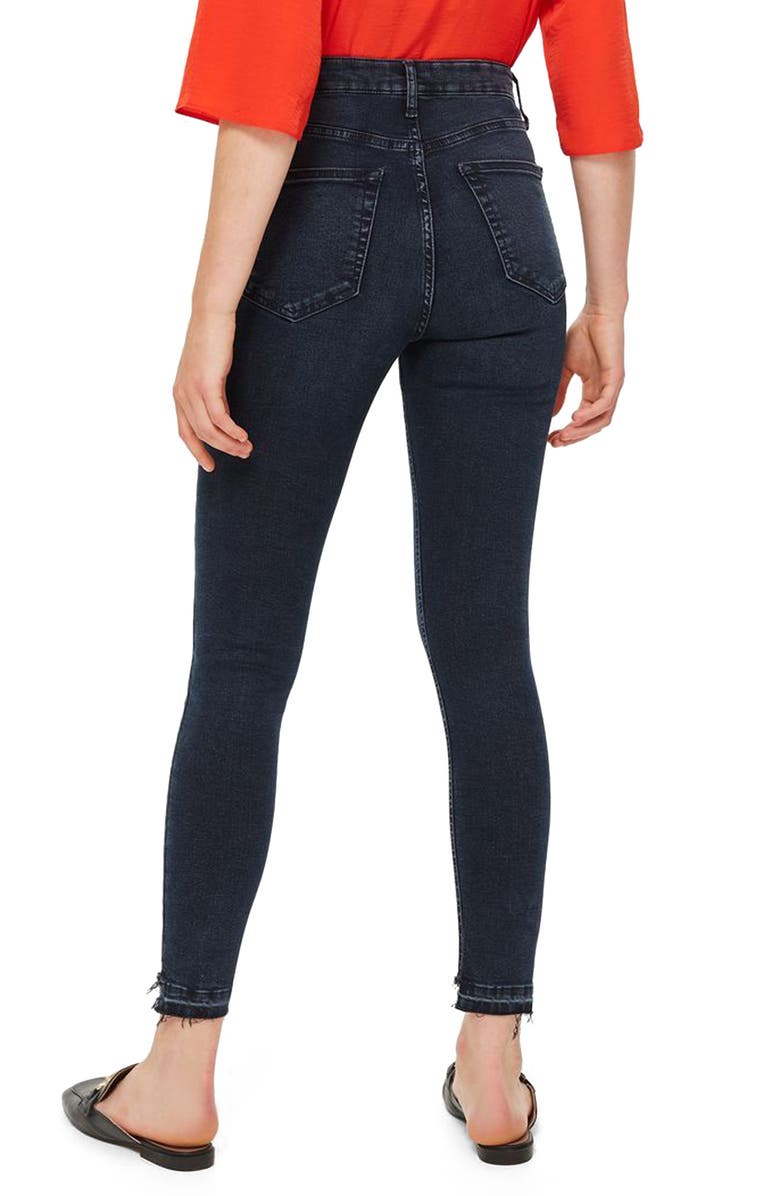 Topshop Jamie Step Hem Skinny Jeans, Alternate, color,