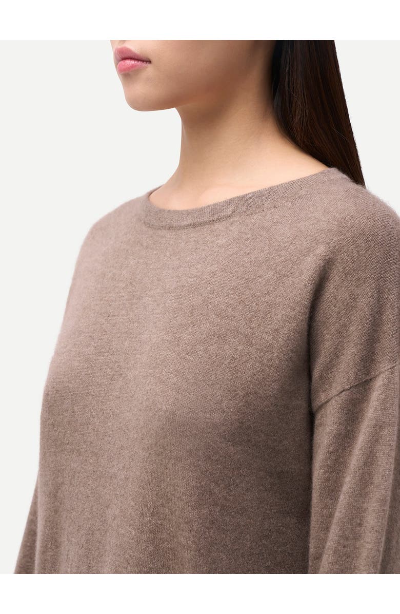 Gobi Cashmere C-Neck Knit Dress, Alternate, color, Taupe