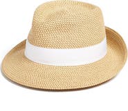 Eric Javits Classic Squishee® Straw Packable Fedora Sun Hat