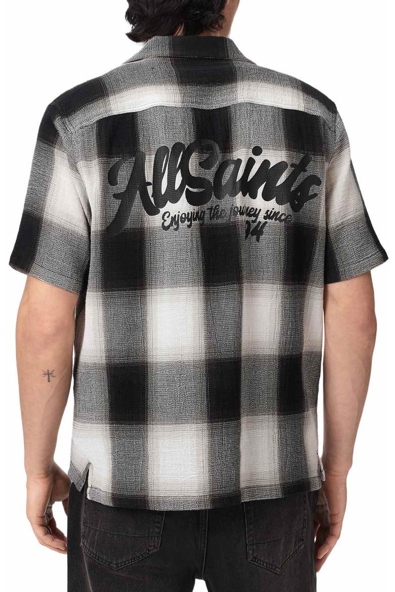 Fade Out Plaid Camp Shirt, Alternate, color, WHISPER GREY