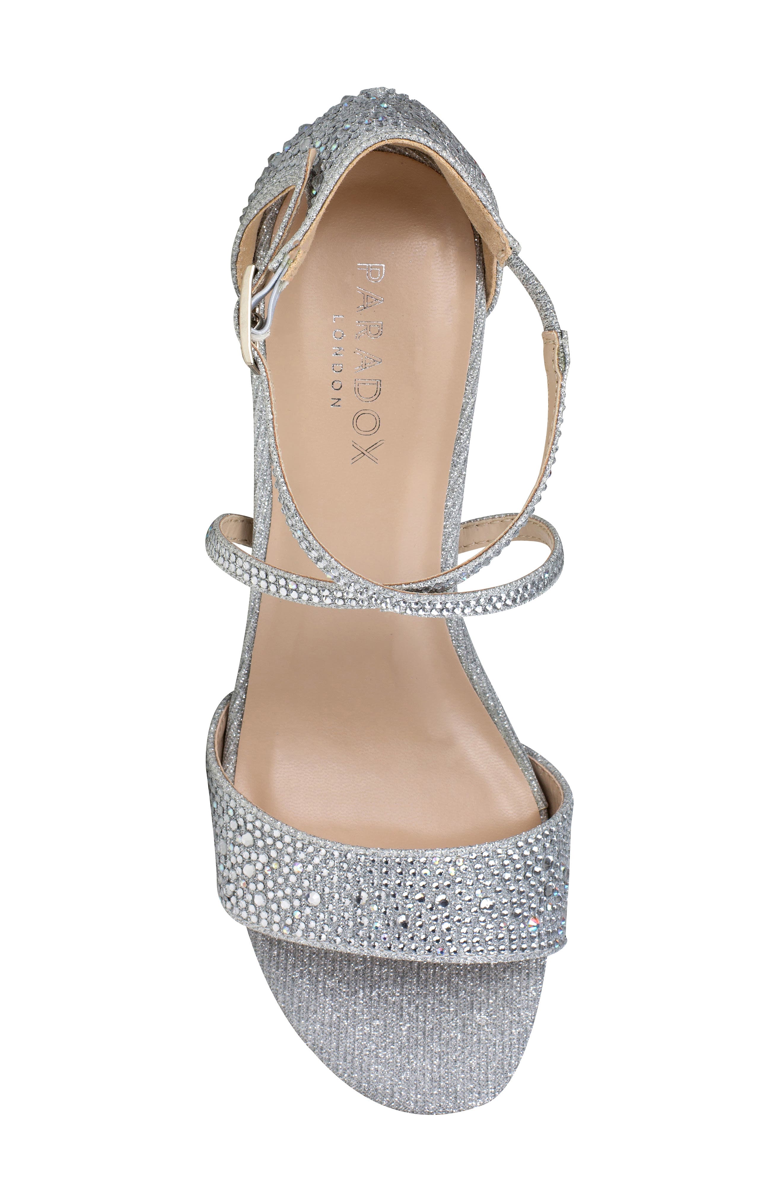 Ines Block Heel Sandal, Alternate, color, SILVER