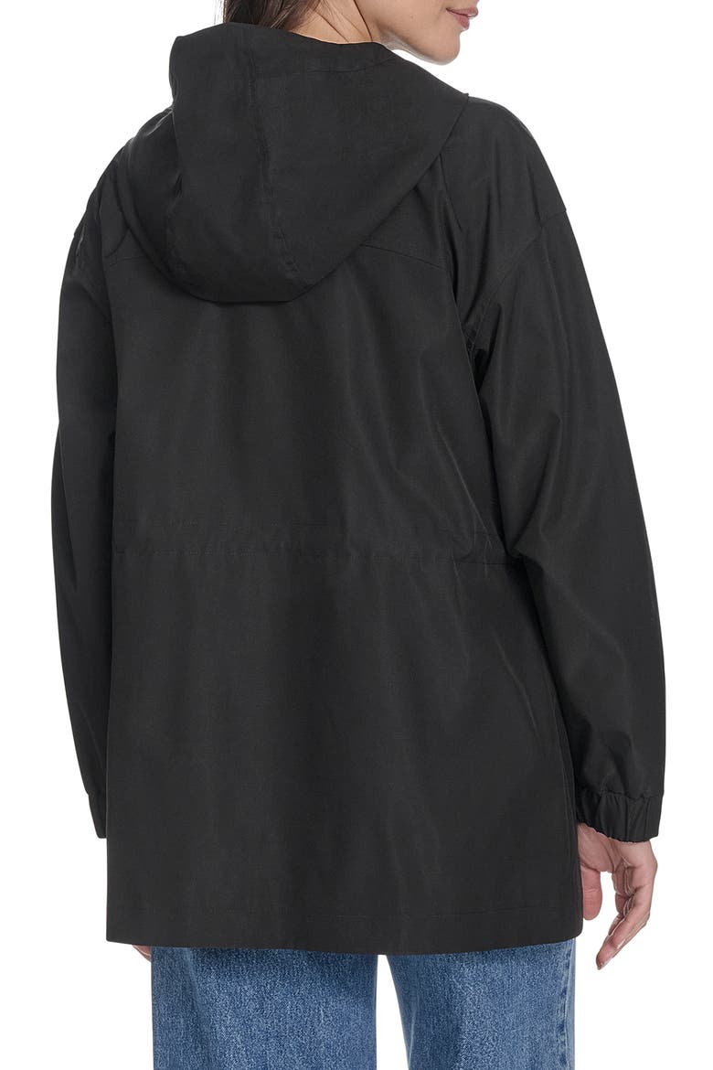 Hooded Water Resistant Jacket, Alternate, color, BLACK