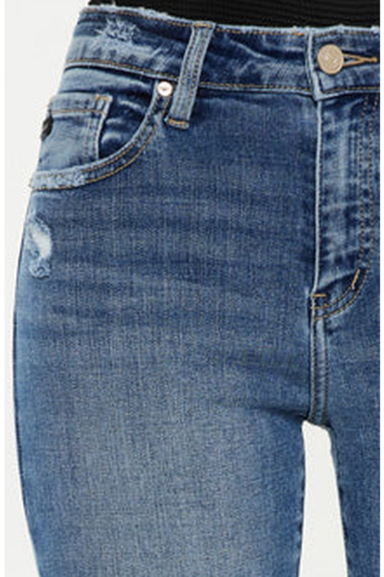 Honey Essentials High Rise Cropped Bootcut Jeans, Alternate, color, Dark Wash