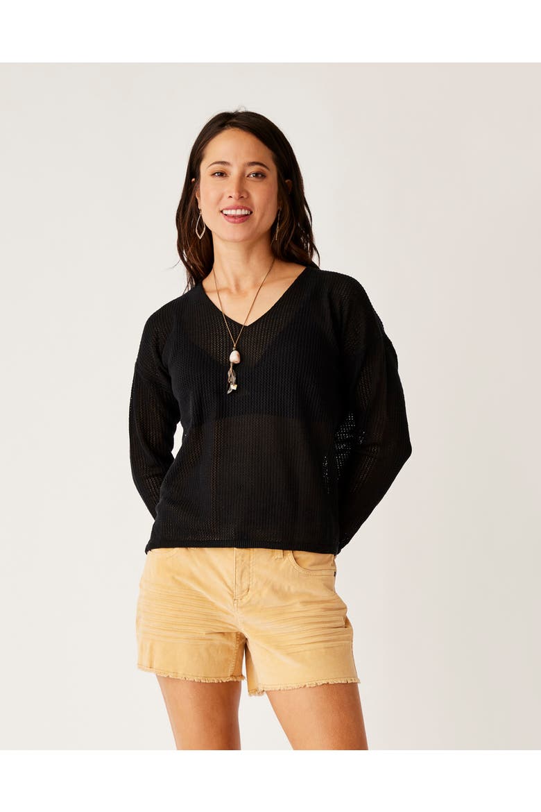 Lightweight Mesh Pullover, Main, color, Black