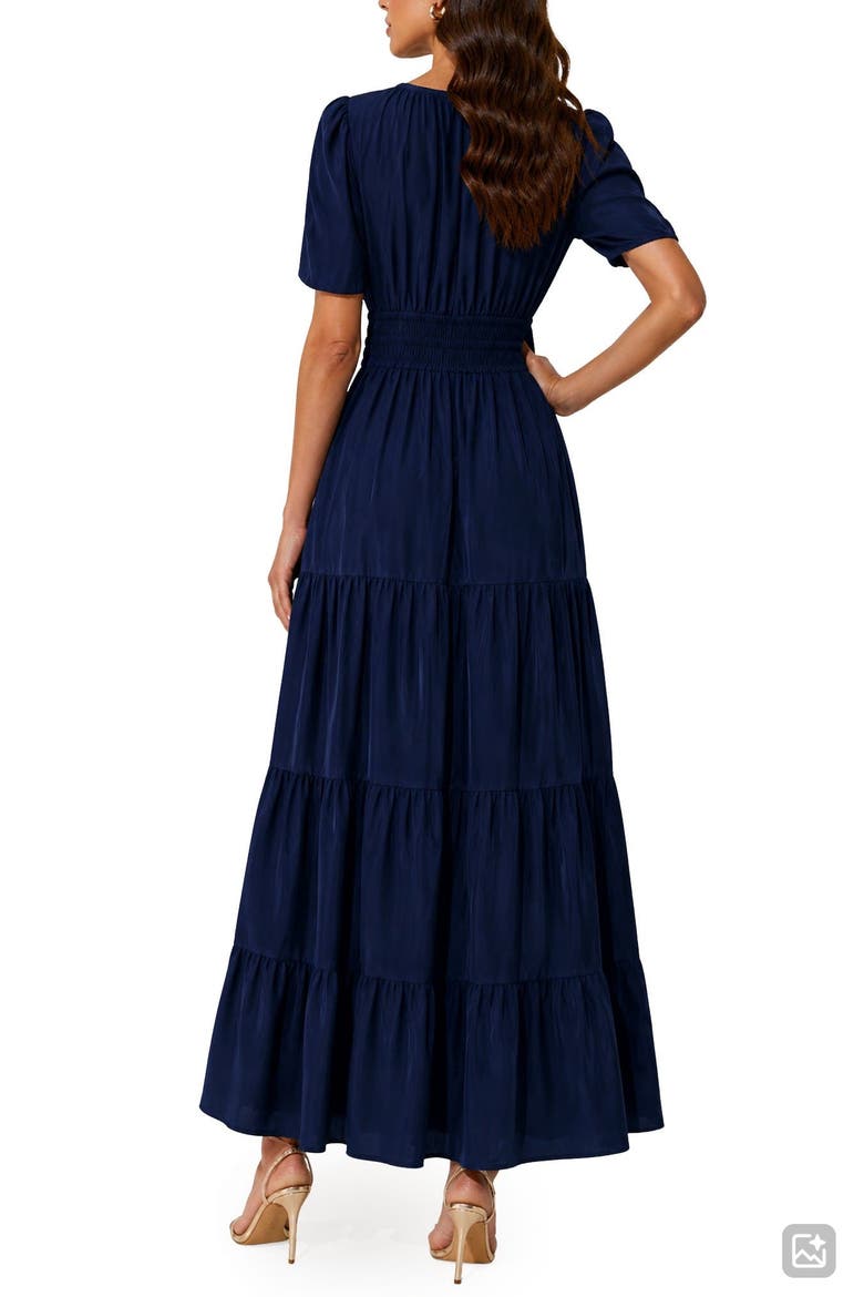 Rio Crepe Maxi Dress, Alternate, color, NAVY BLAZER