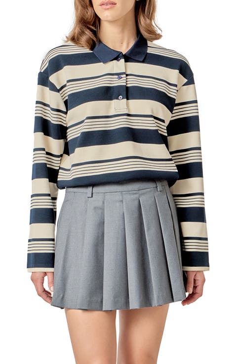 Stripe Relaxed Fit Polo Shirt