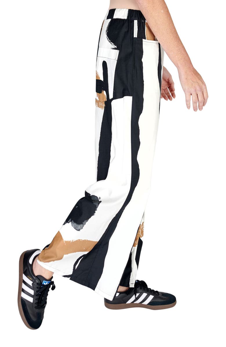 Alembika Zebra printed cropped wide leg pants, Alternate, color,